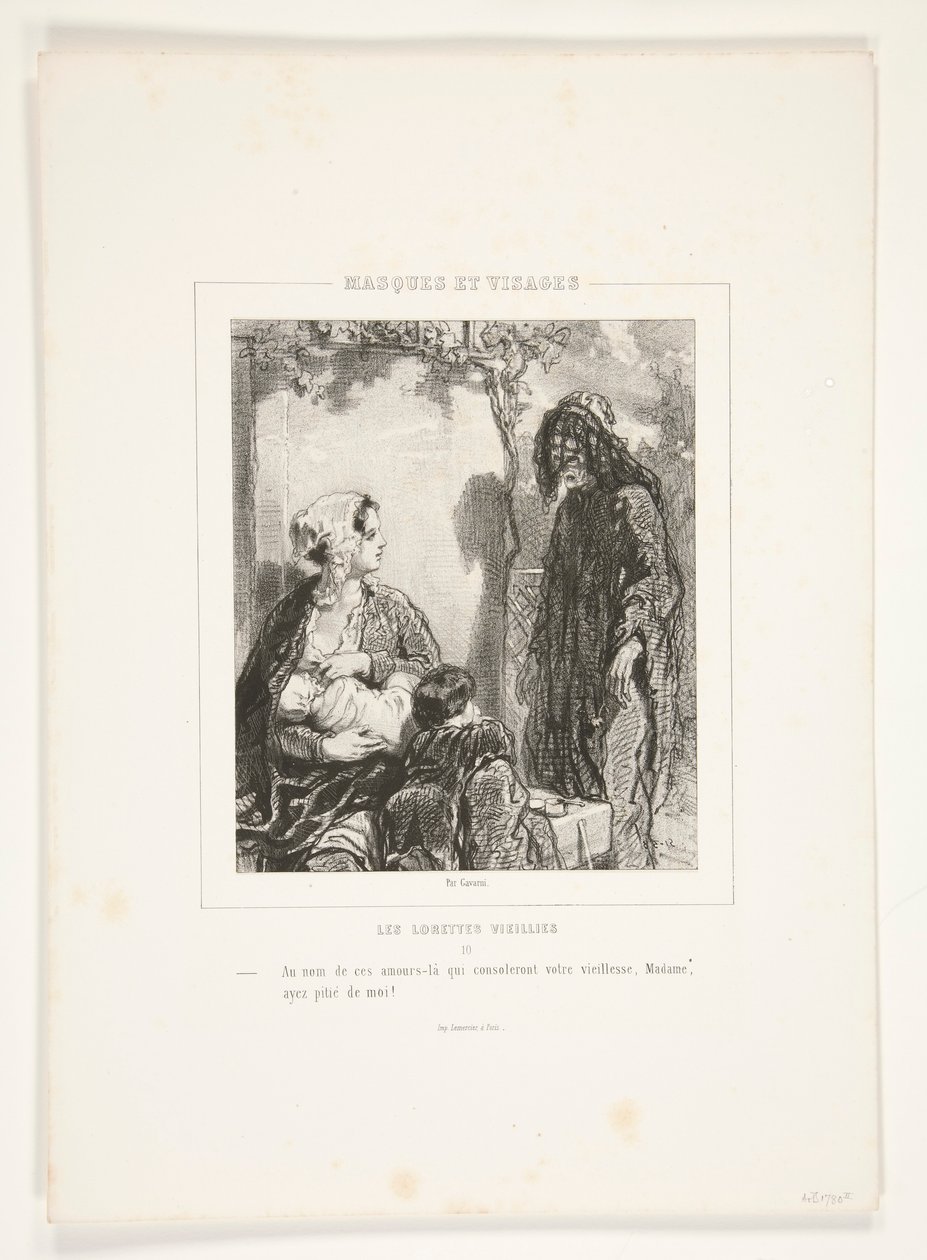 In nome di questi amori, che consoleranno la vostra vecchiaia, signora, abbiate pietà di me! da Paul Gavarni