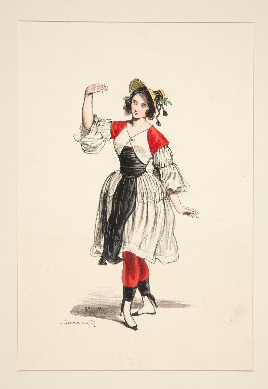 Barcaiola del Danubio. Cappello di paglia da Paul Gavarni