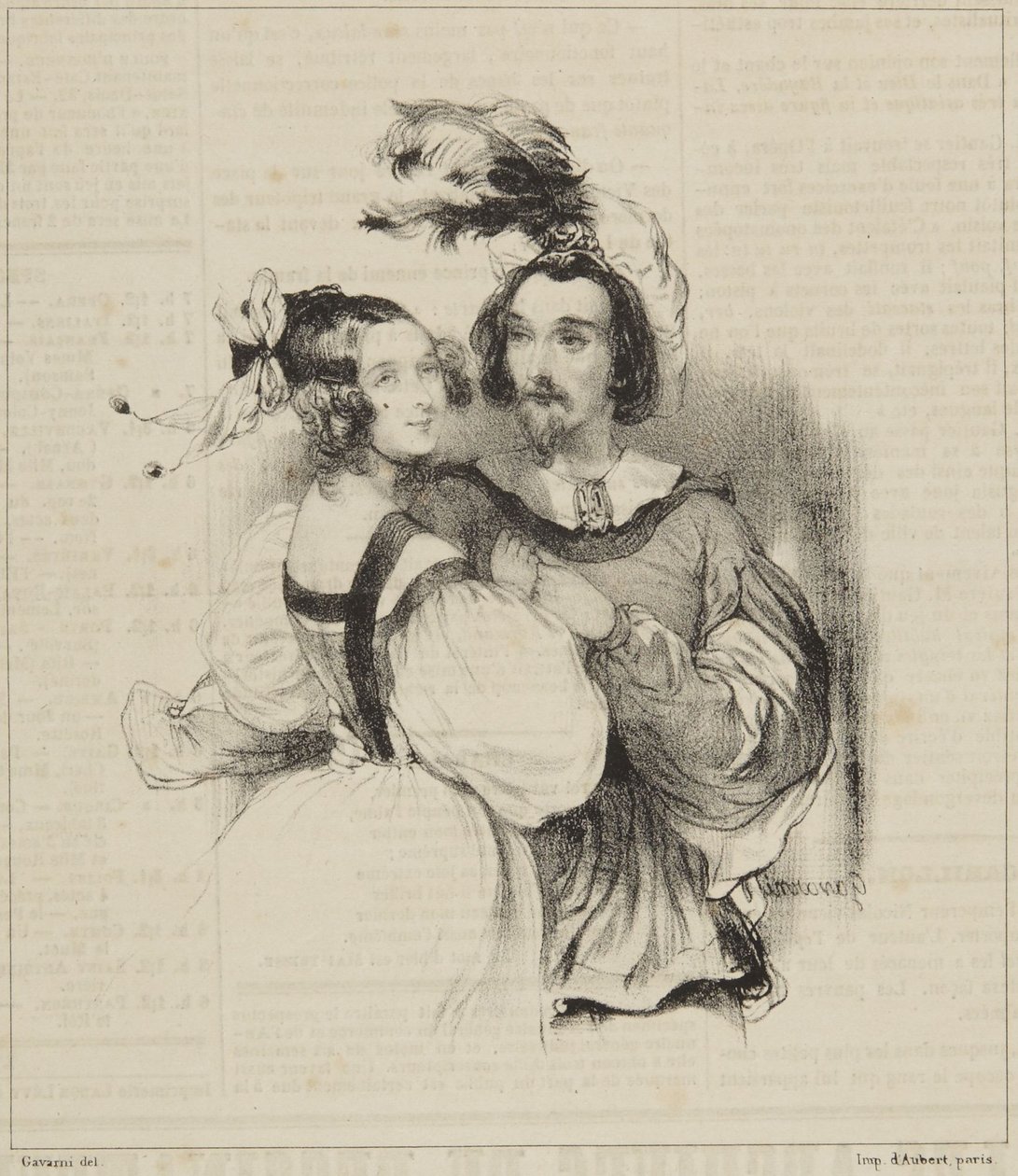 «Ballo in costume» dalla serie «Revue Fashionable» di Le Charivari da Paul Gavarni