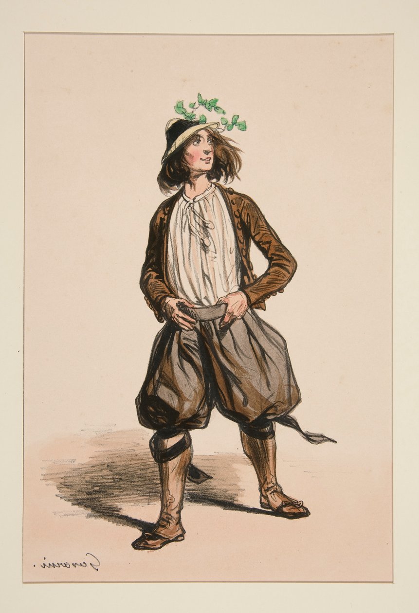 Capraio. Cappello di paglia da Paul Gavarni