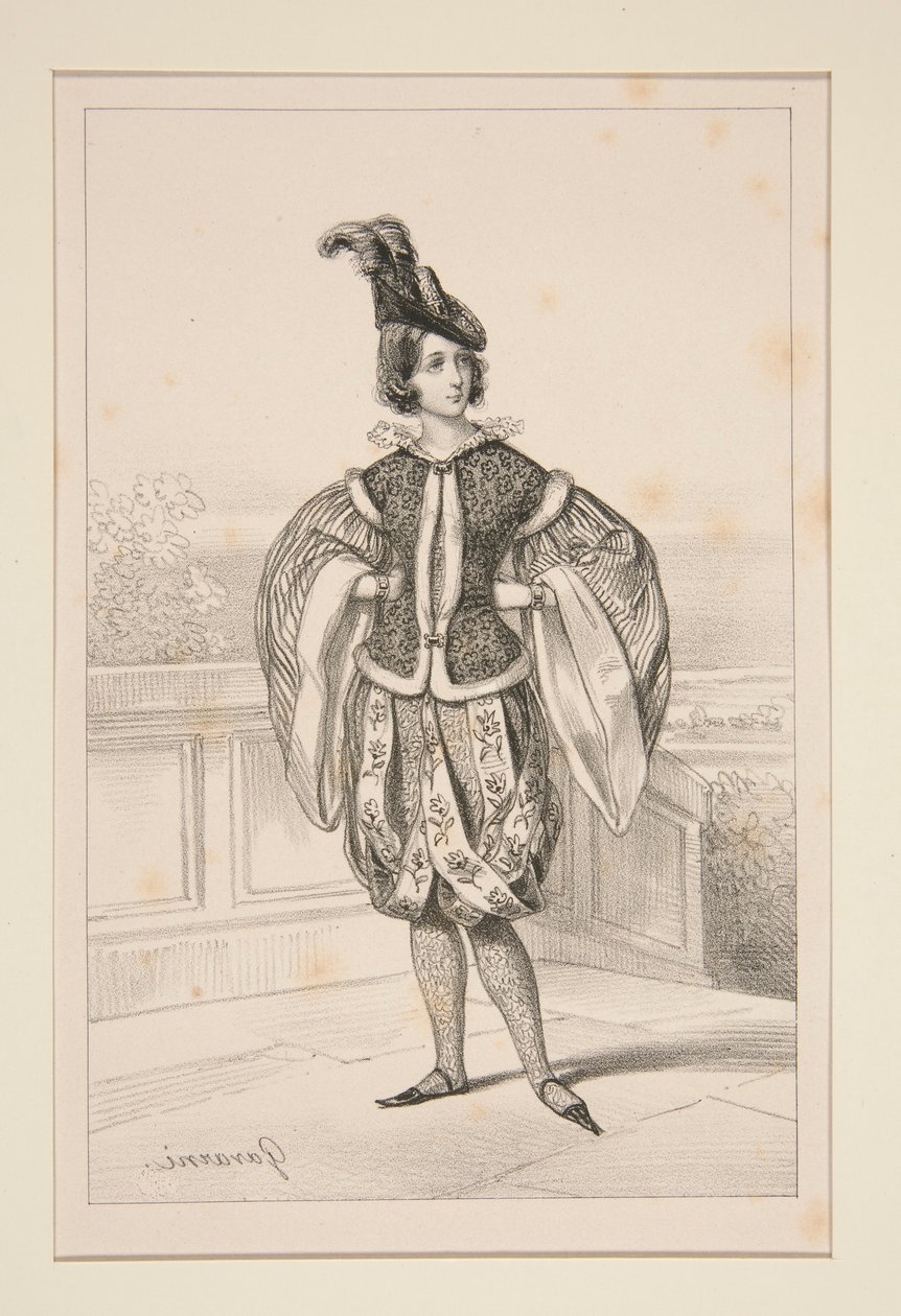 Costume di Madame la Marchesa de L.. da Paul Gavarni