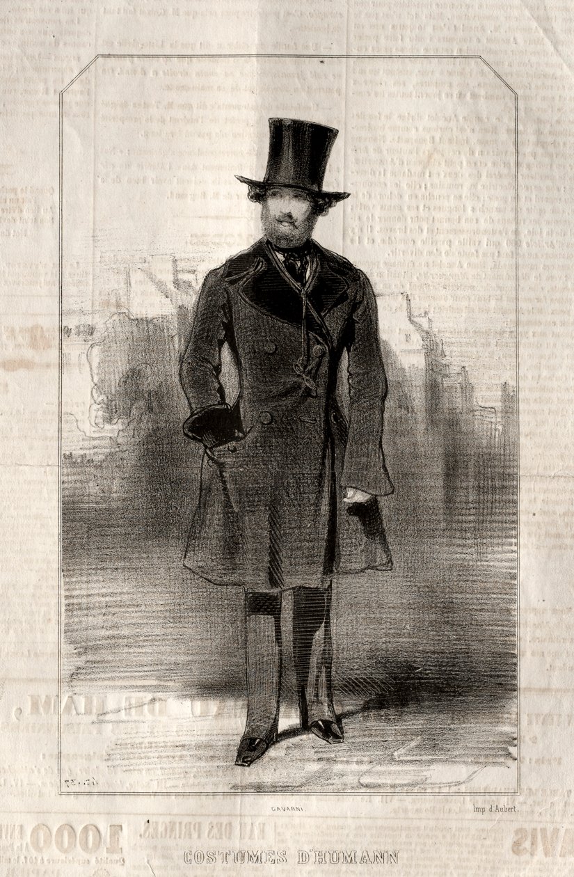 Costumi di Humann, 1843 da Paul Gavarni