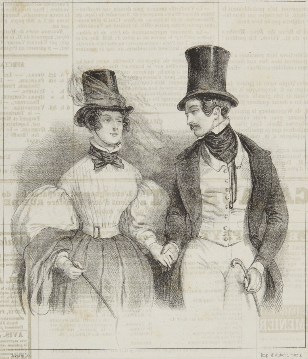 «Costumi del mattino» dalla serie «Revue Fashionable» da Paul Gavarni