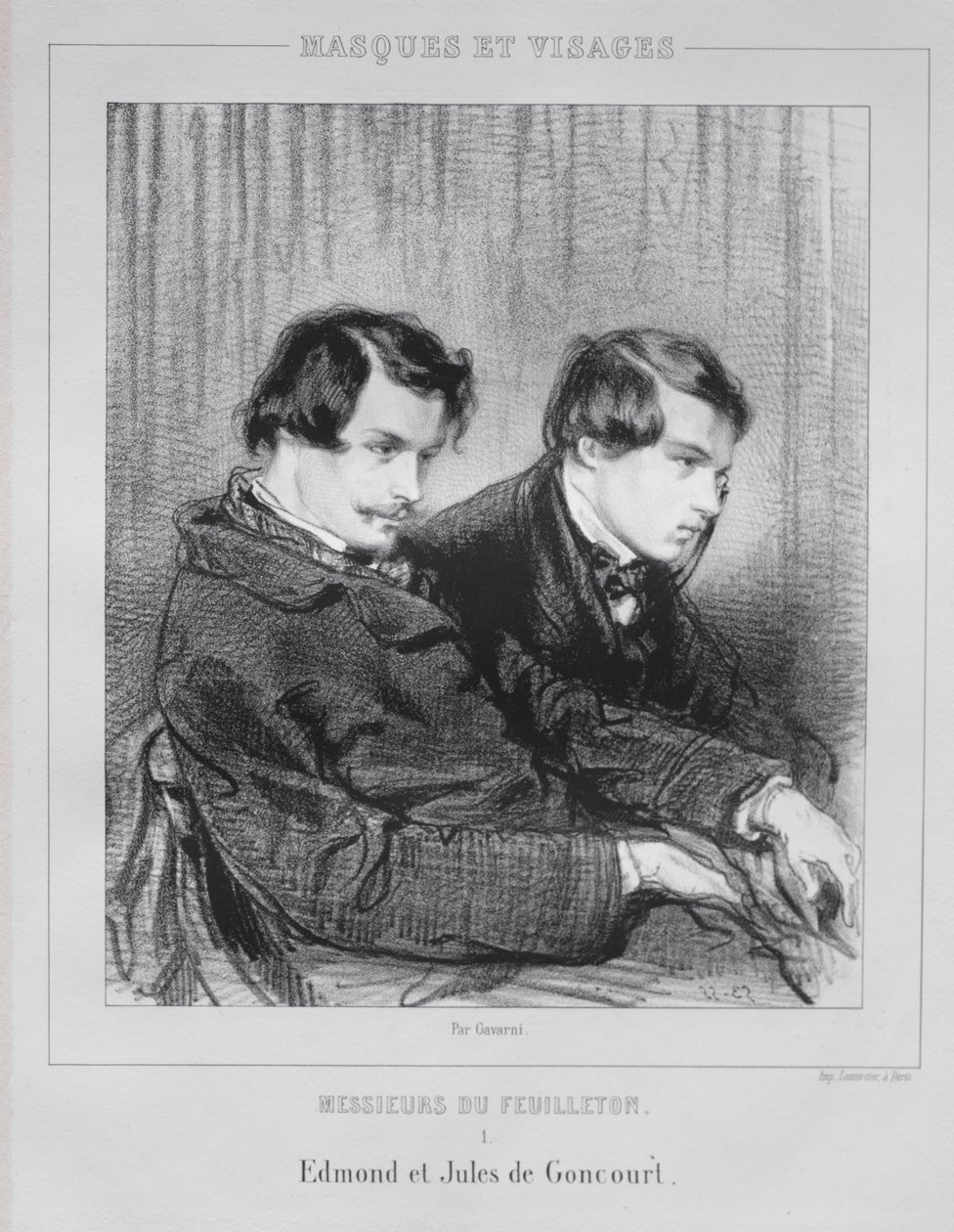 Edmond e Jules de Goncourt da Paul Gavarni