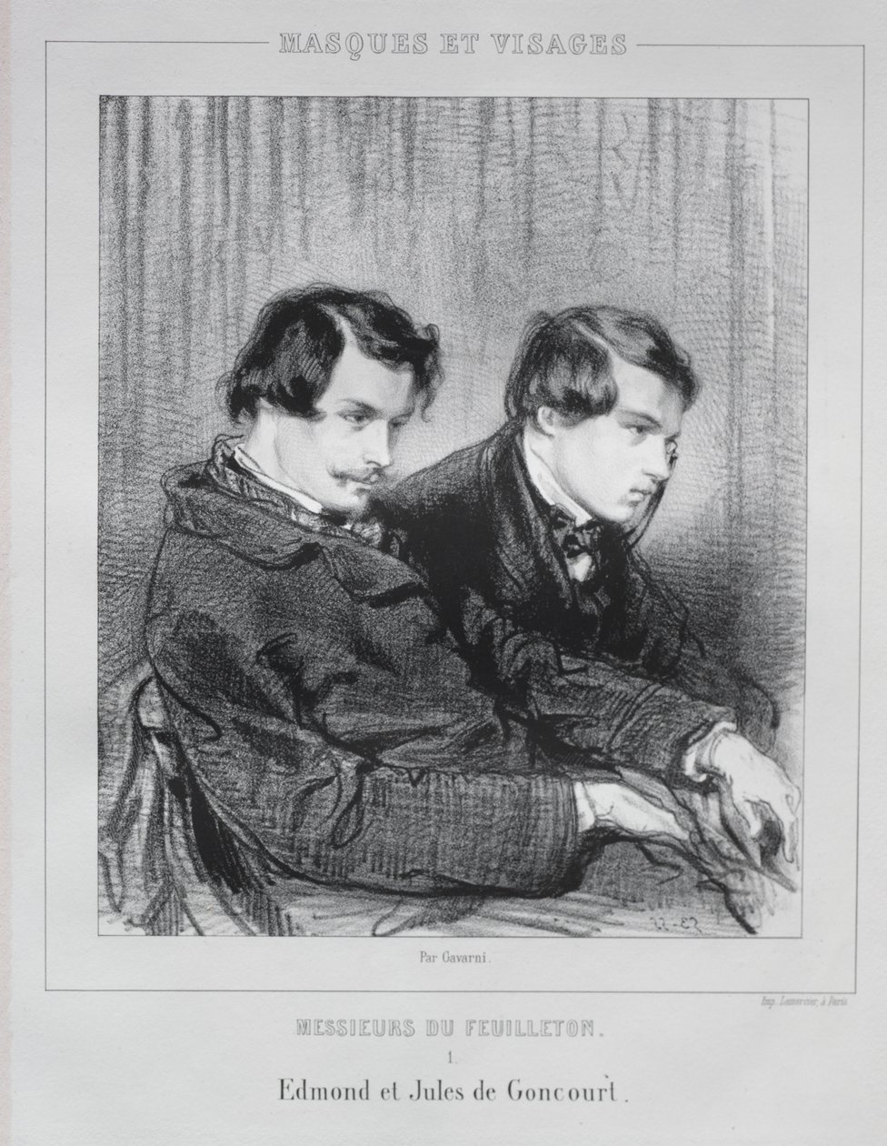 Edmond e Jules de Goncourt, 1853 da Paul Gavarni