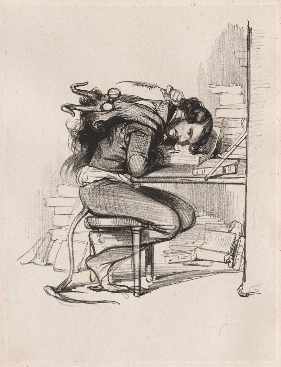 Émile Forgues (Old Nick) da Paul Gavarni