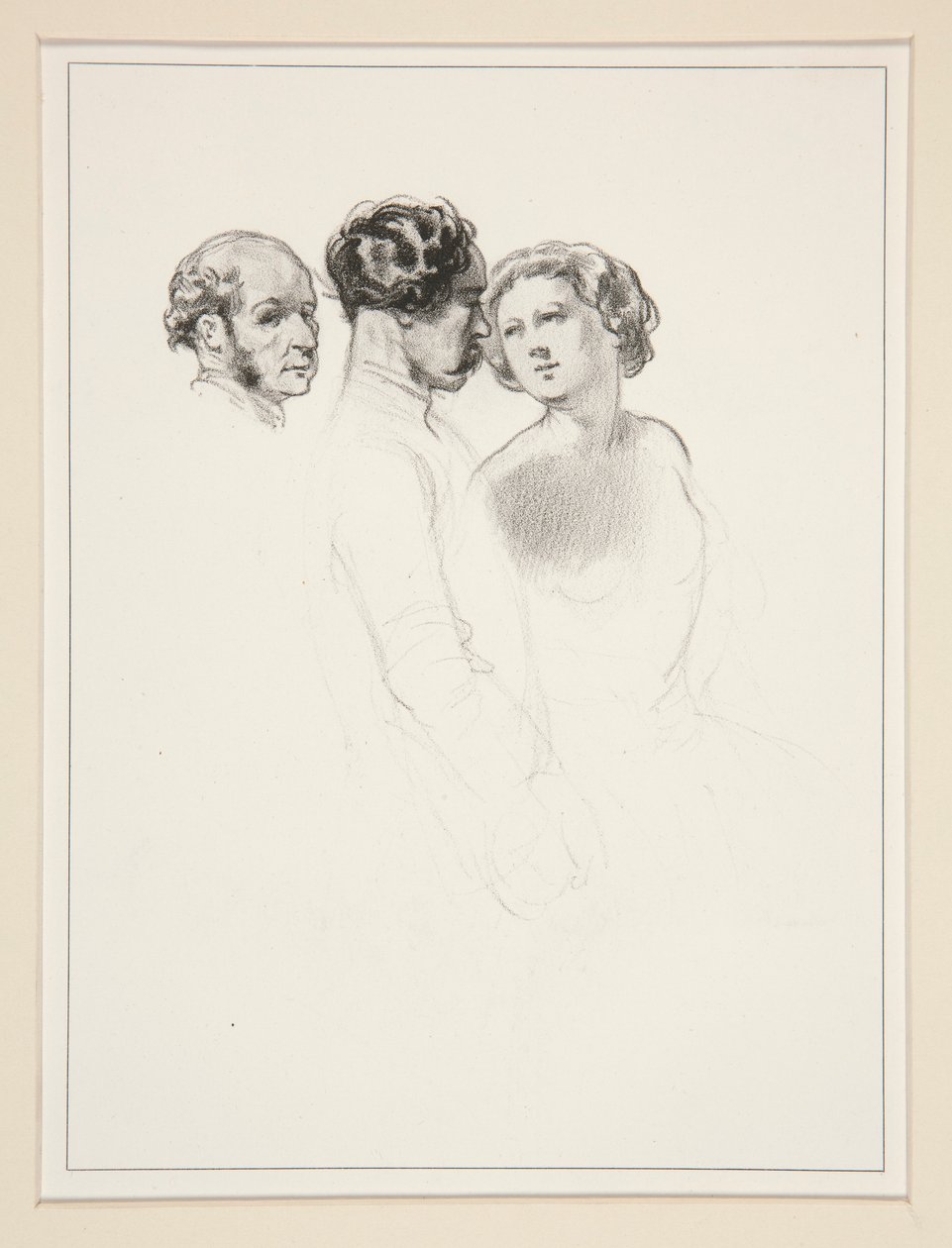Studio di figura; Gruppo di tre figure da Paul Gavarni