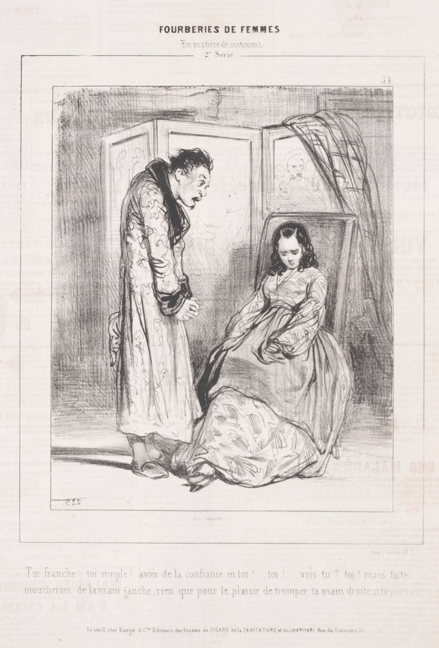 Fourberies de Femmes: En matière de sentiment, 1842 da Paul Gavarni