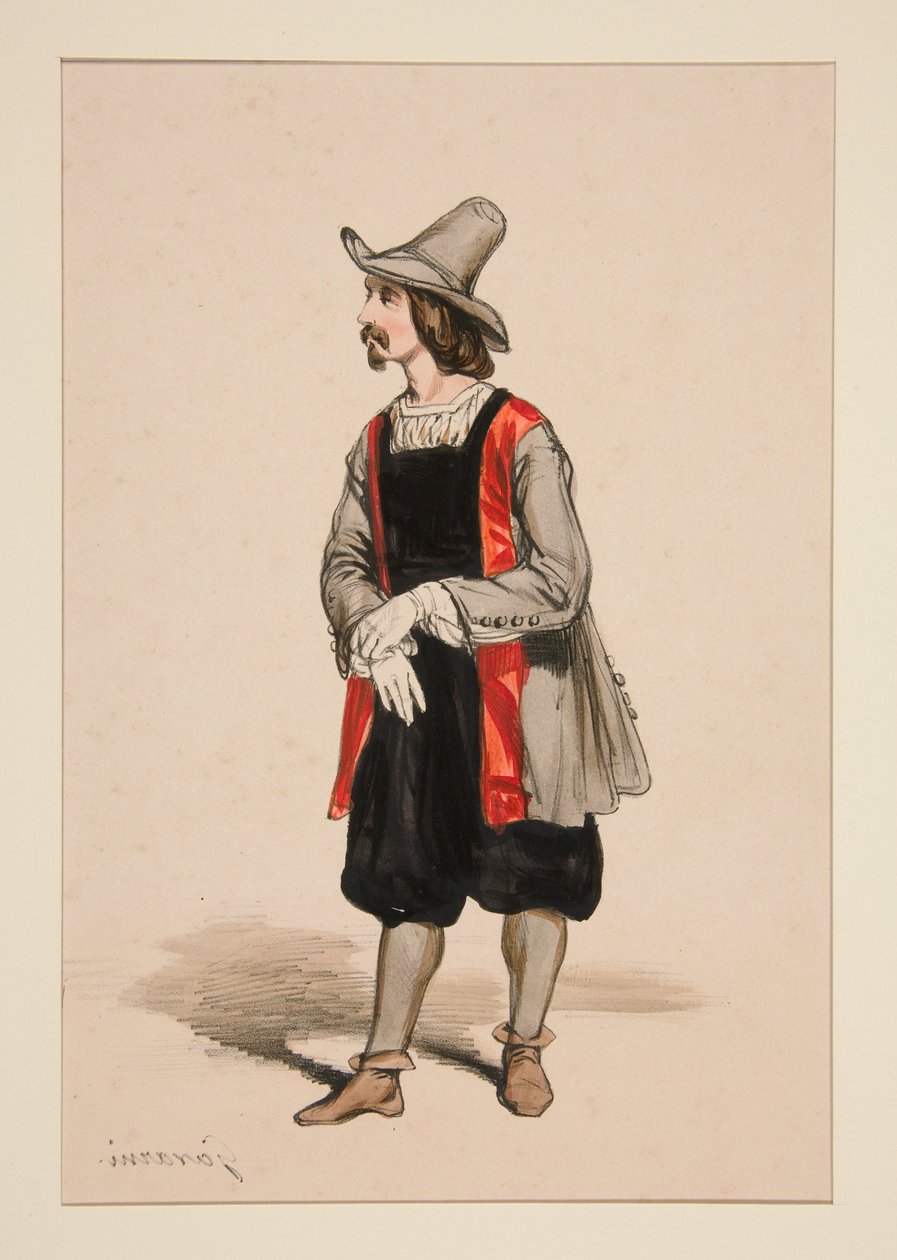OLANDESE. Soprabito di lana. Calzoni di velluto. da Paul Gavarni