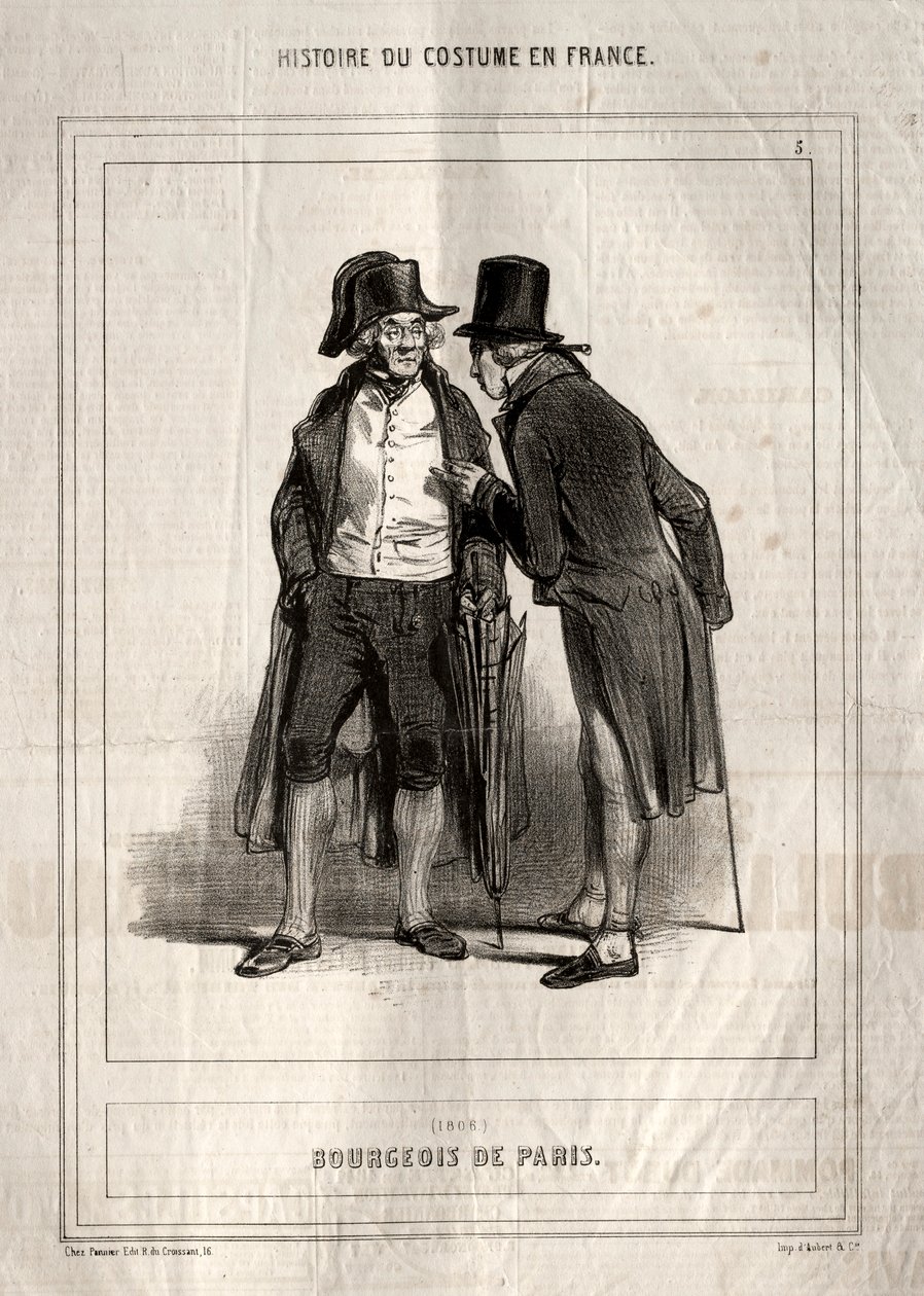 Histoire du Costume en France: Borghese di Parigi da Paul Gavarni