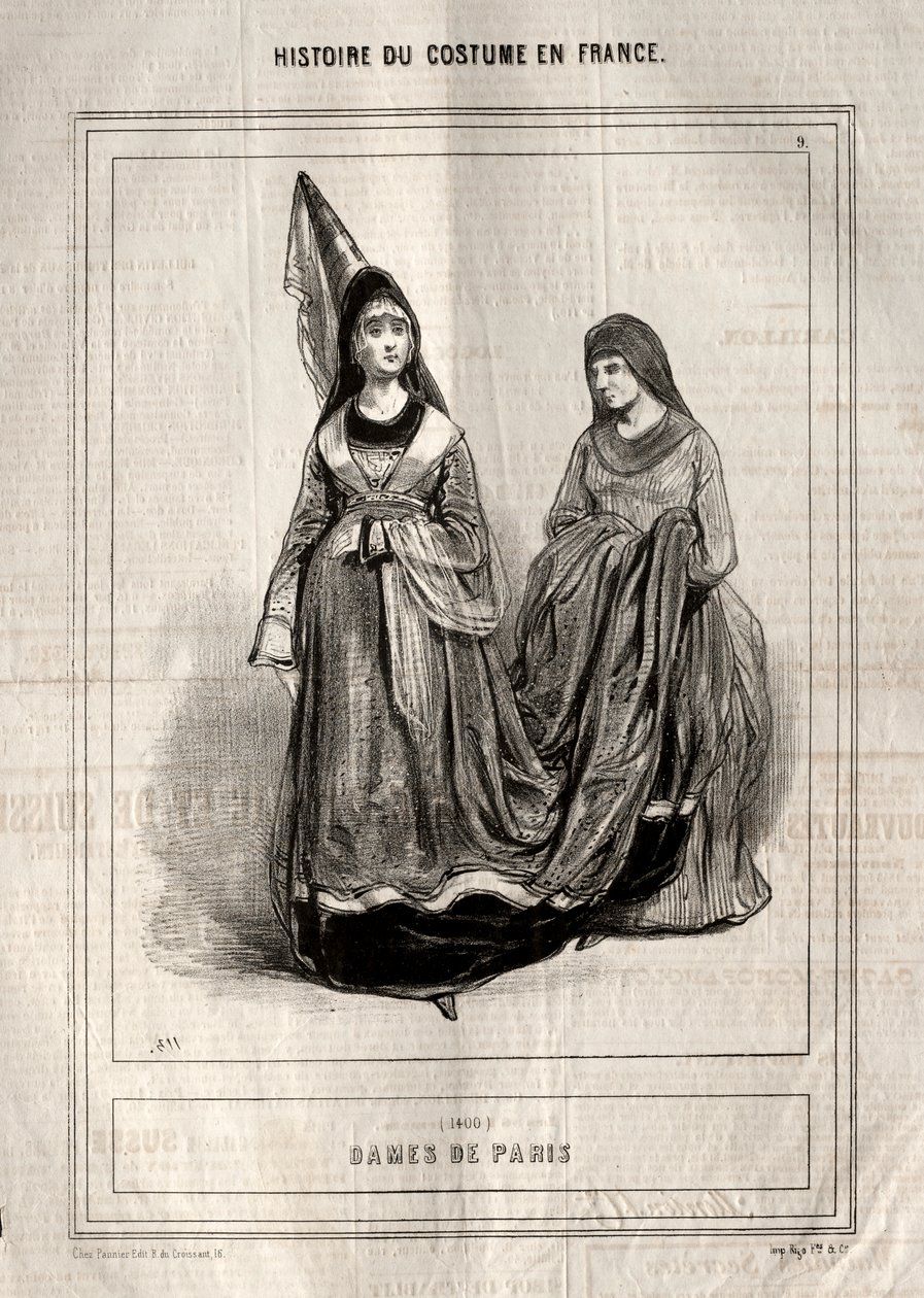 Storia del Costume in Francia: Dame di Parigi da Paul Gavarni