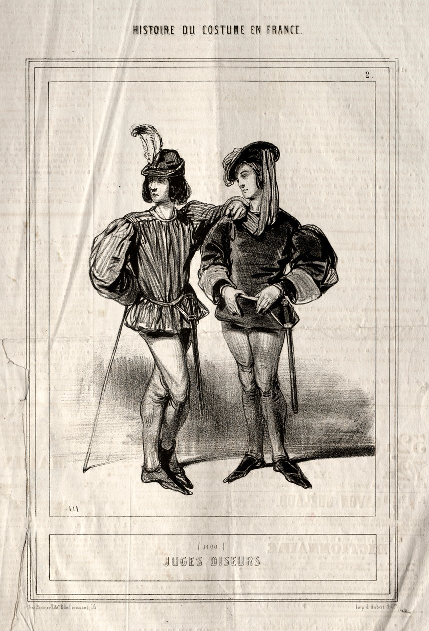 Storia del Costume in Francia: Giudici, 1843 da Paul Gavarni