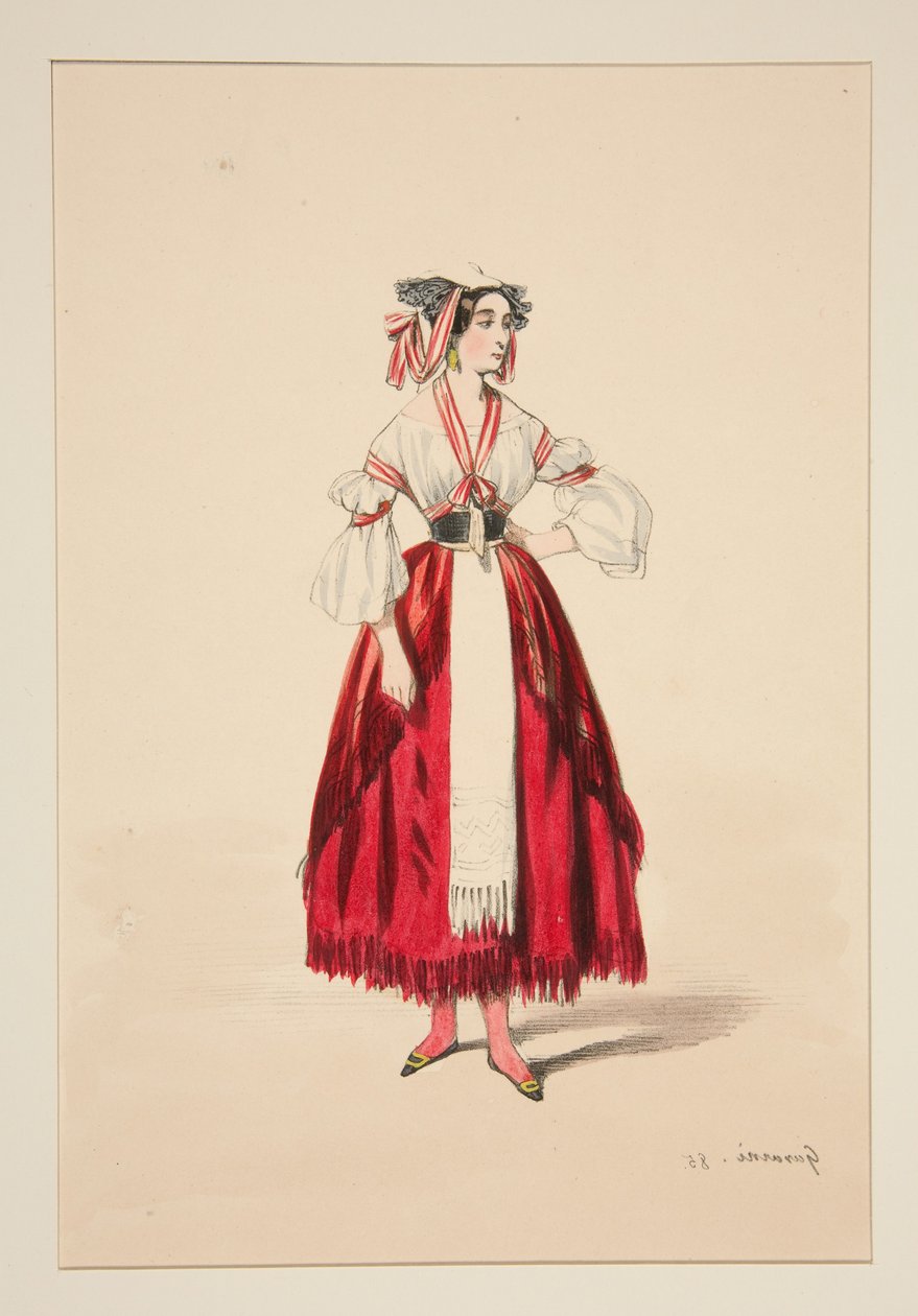 ITALIENISCHE. Wollkleid,... da Paul Gavarni