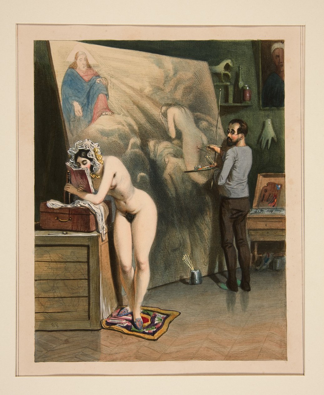 LA MOGLIE DEL PITTORE. da Paul Gavarni