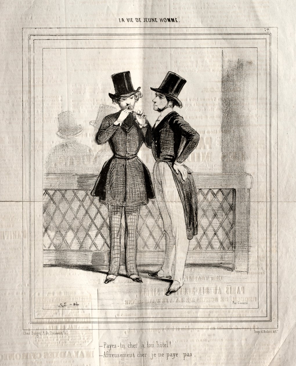 La vita di un giovane uomo, 1842 da Paul Gavarni