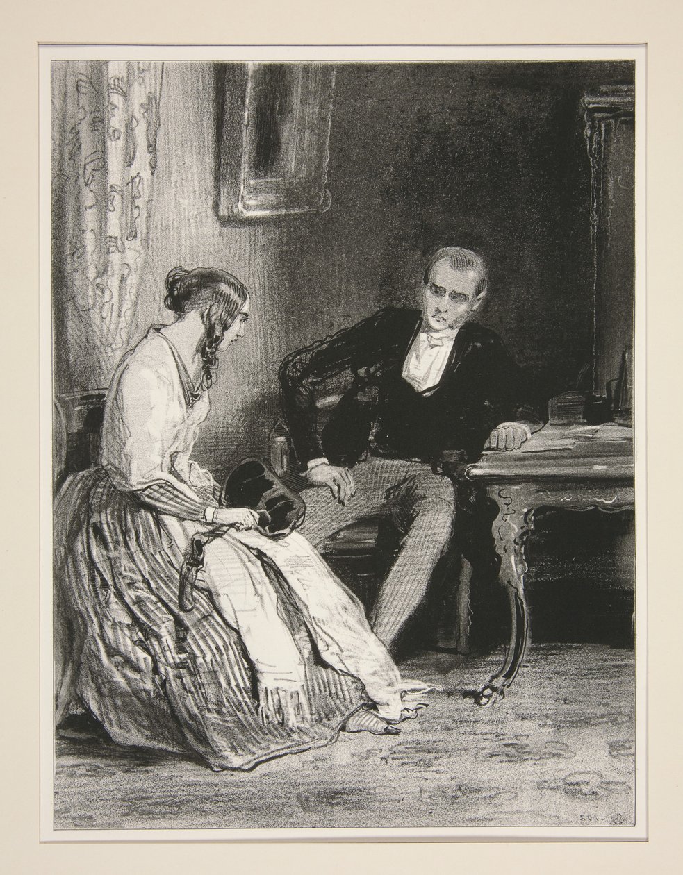 Lo studio del giurista. da Paul Gavarni