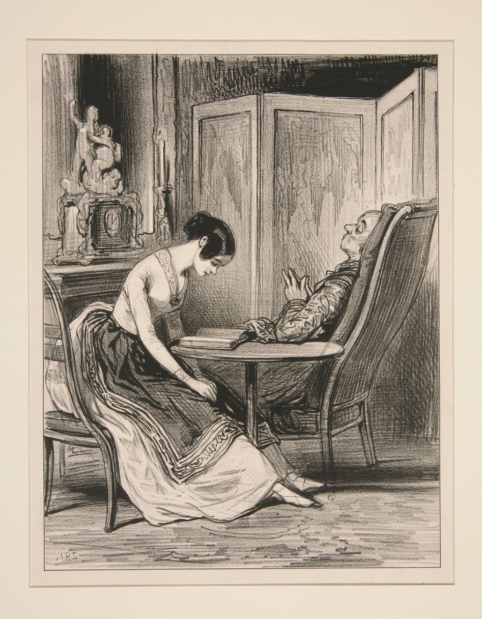 Lettura serale da Paul Gavarni