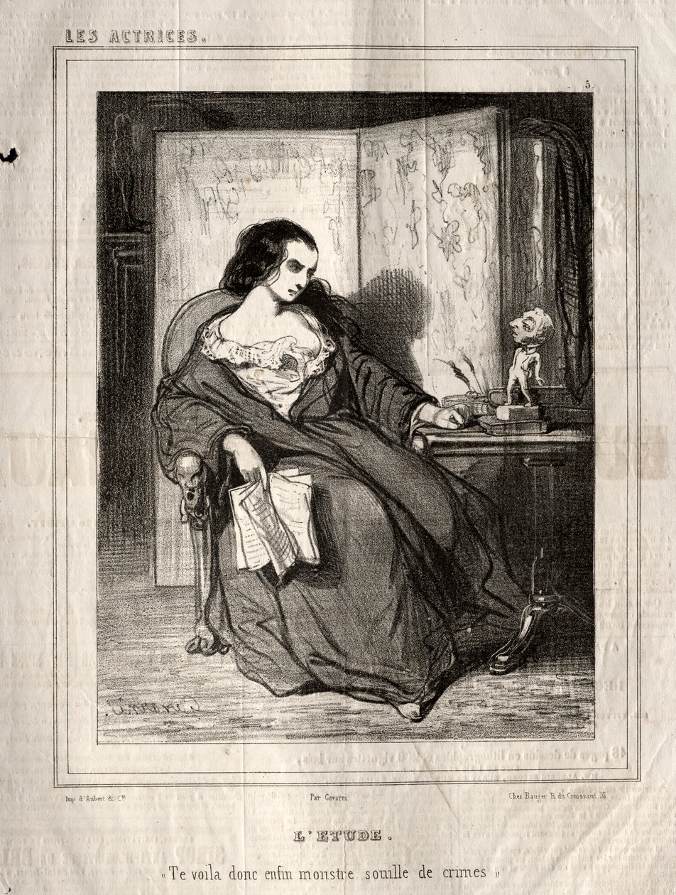 Le Attrici: Lo Studio, 1843 da Paul Gavarni