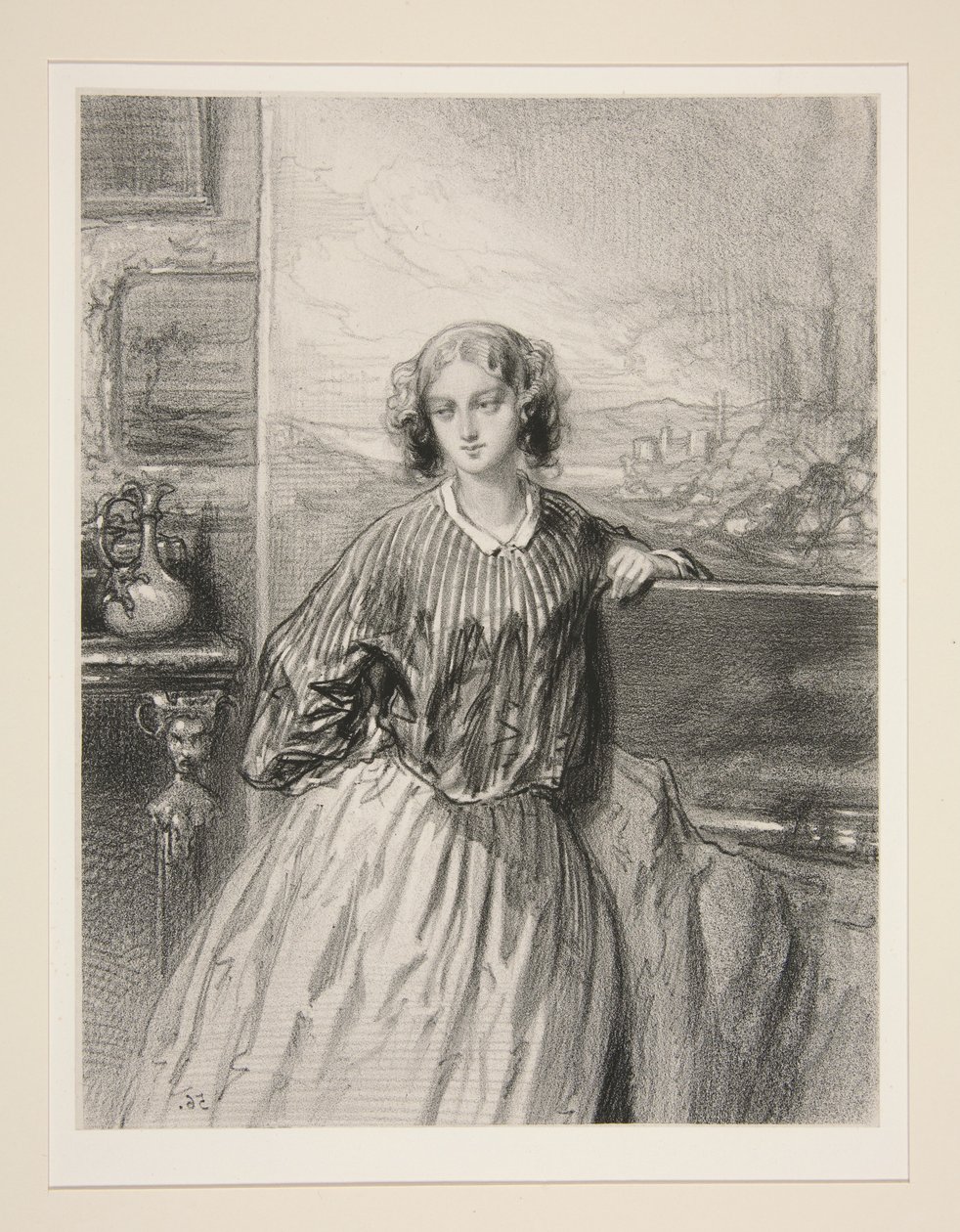 Le donne artiste / Signora E. de B... da Paul Gavarni
