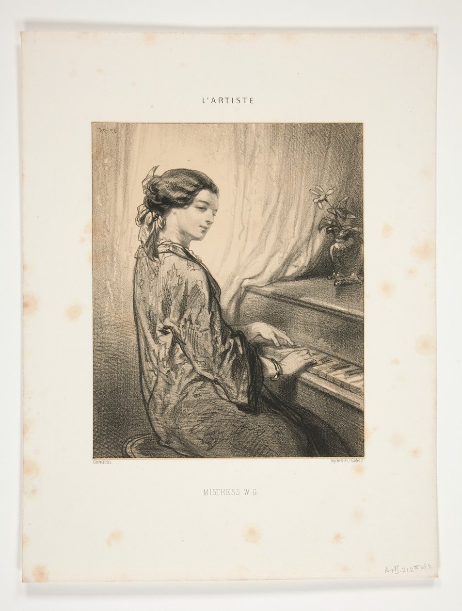 Le artiste / Signora W.G... da Paul Gavarni