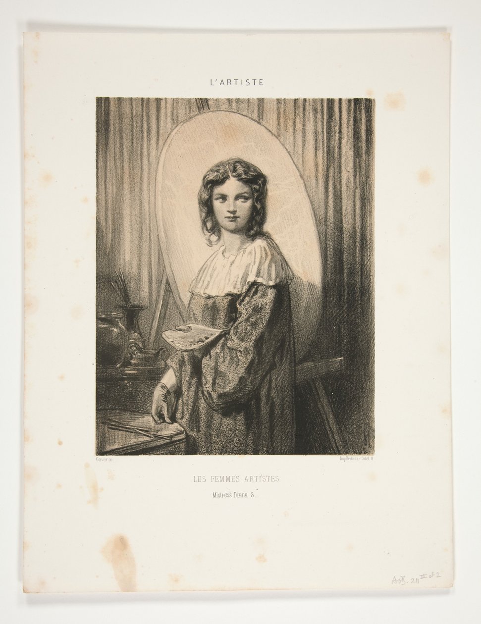 Le artiste / Signora Diana S... da Paul Gavarni
