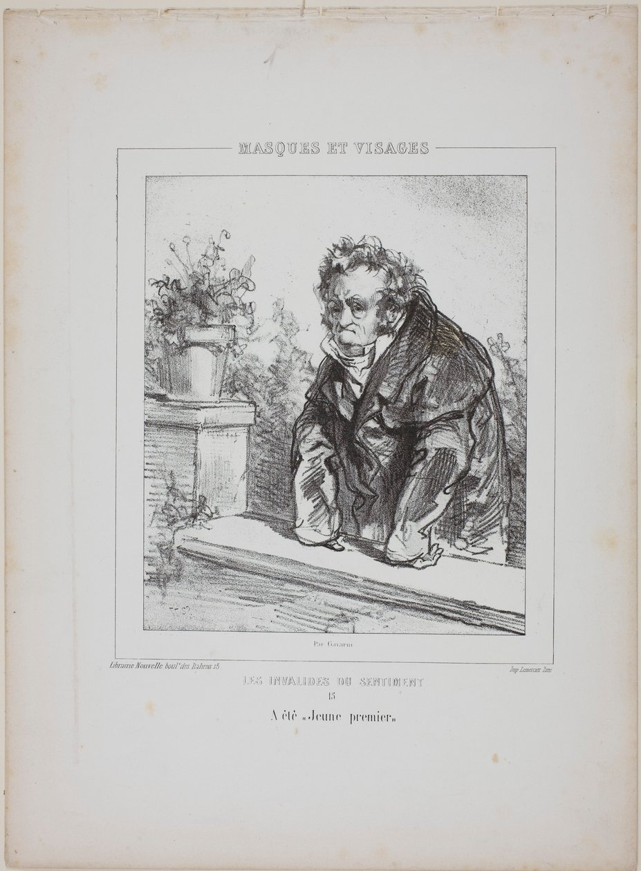 Les Invalides du Sentiment (Gli Invalidi del Sentimento): era un "giovane protagonista". da Paul Gavarni