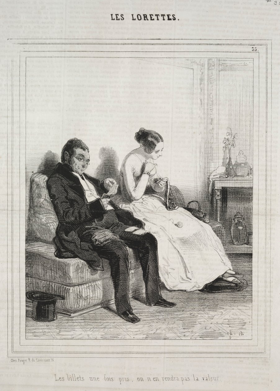 Les Lorettes, 1842 da Paul Gavarni