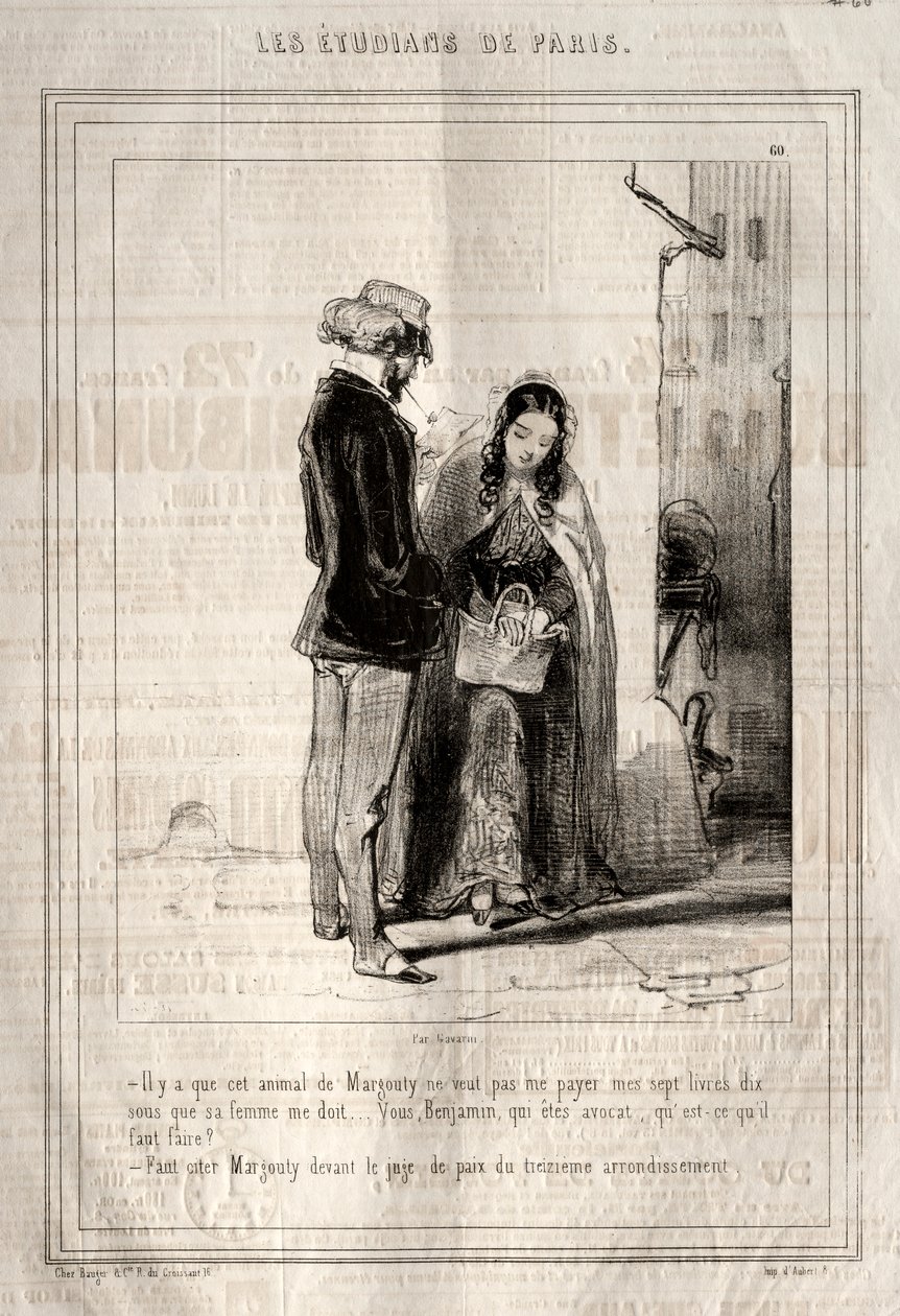Les Étudiants de Paris, 1842 da Paul Gavarni