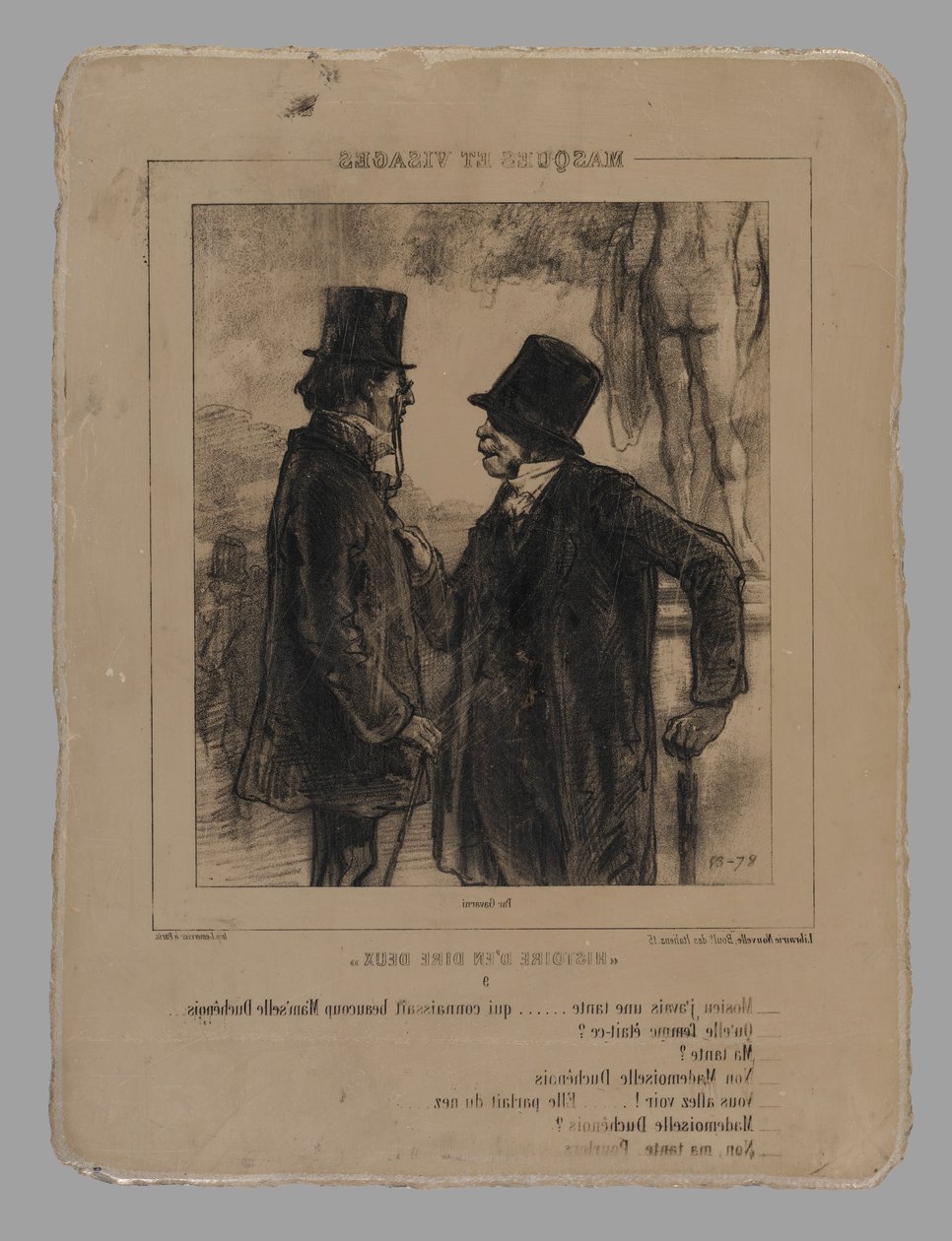 Pietra litografica per Mosieu, j da Paul Gavarni