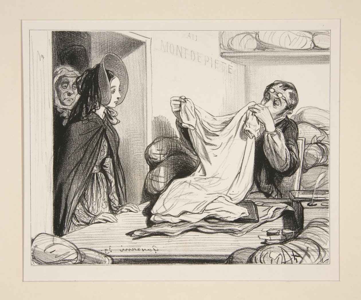 Libro del monte di pietà. (Sabato.)... da Paul Gavarni