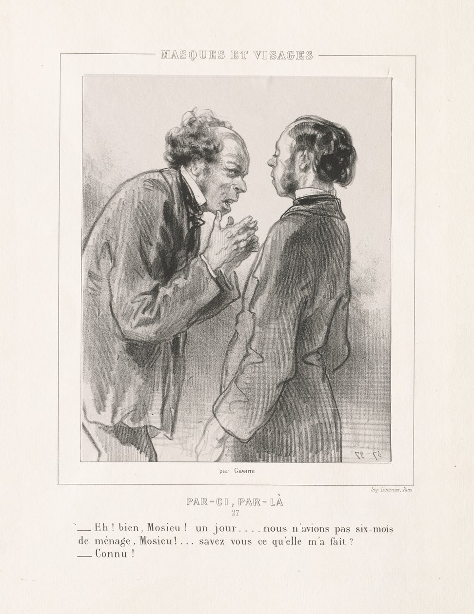 Masques et Visages: Par-ci, Par-la da Paul Gavarni