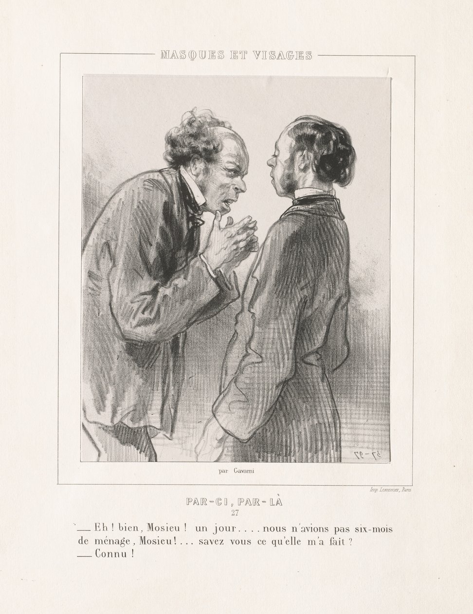 Masques et Visages: Par-ci, Par-la da Paul Gavarni