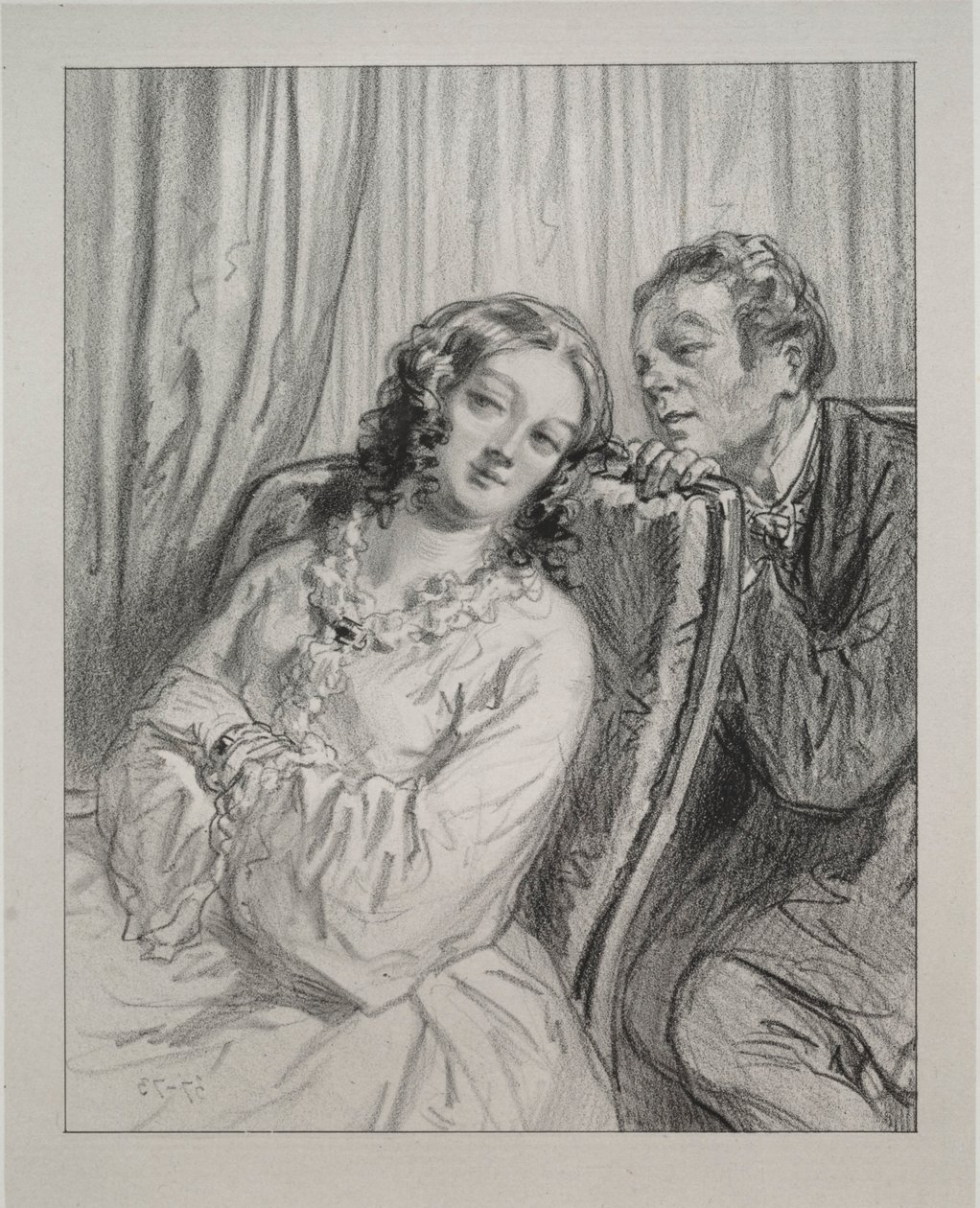 Masques et visages: Par-ci, par-là: Mame Beauminet, ta majesté..., 1857-58 da Paul Gavarni