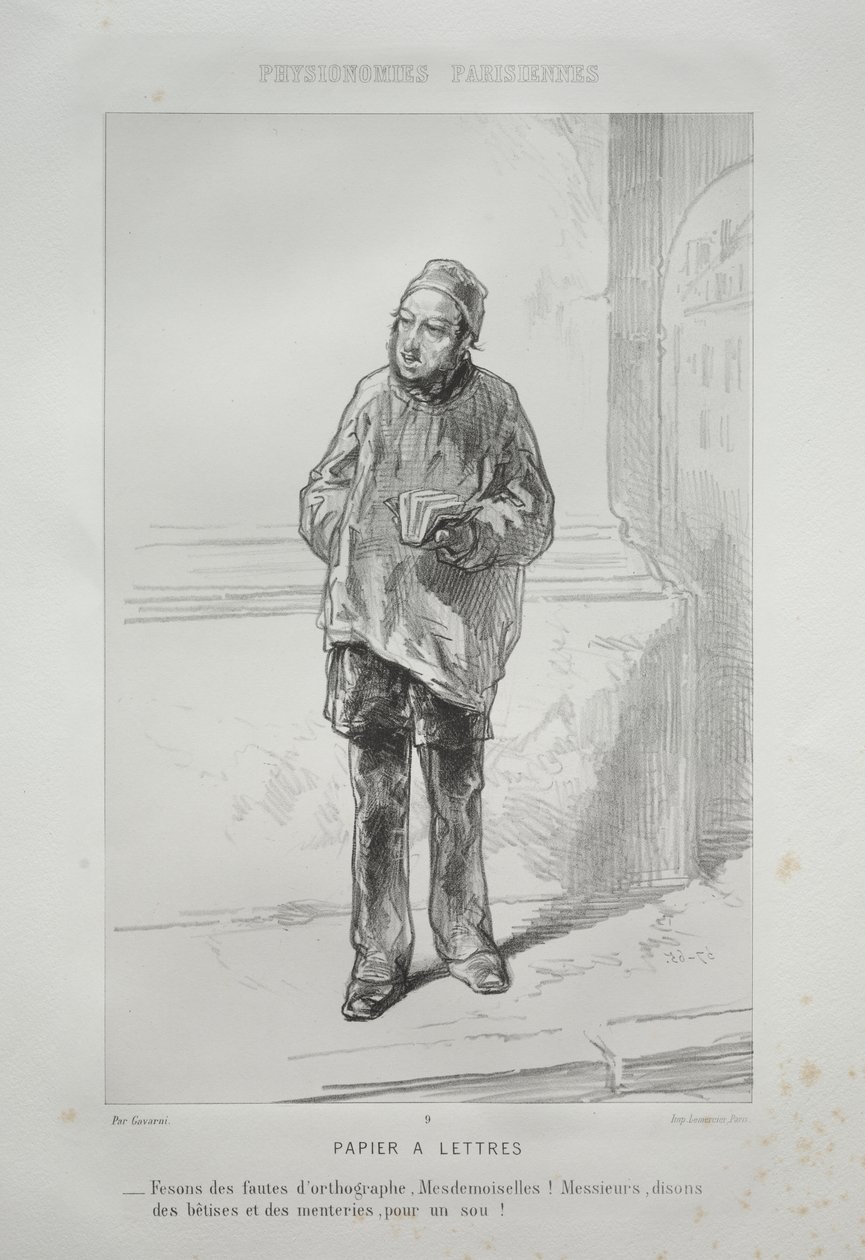 Carta da Lettere da Paul Gavarni