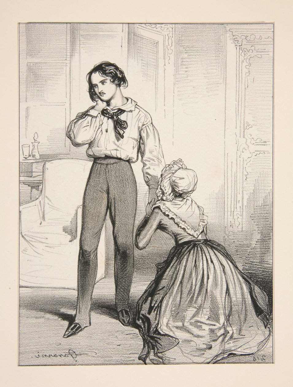 Povera madre. Atto IV / Adolphe Laferriere da Paul Gavarni