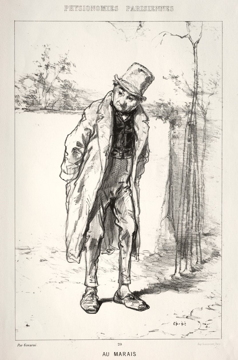 Fisionomie parigine: Au Marais, 1869 da Paul Gavarni