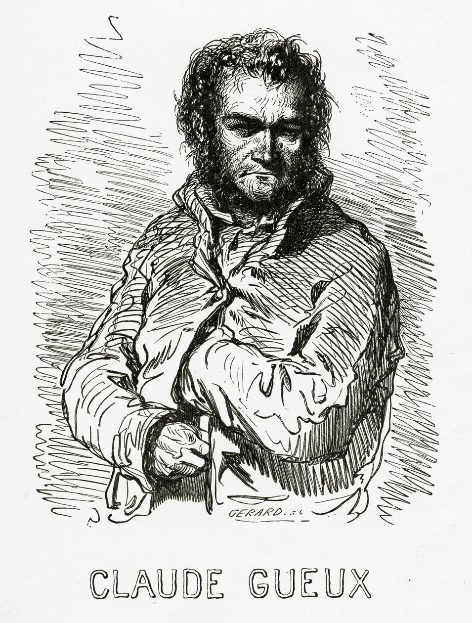 Ritratto di Claude Gueux da Paul Gavarni