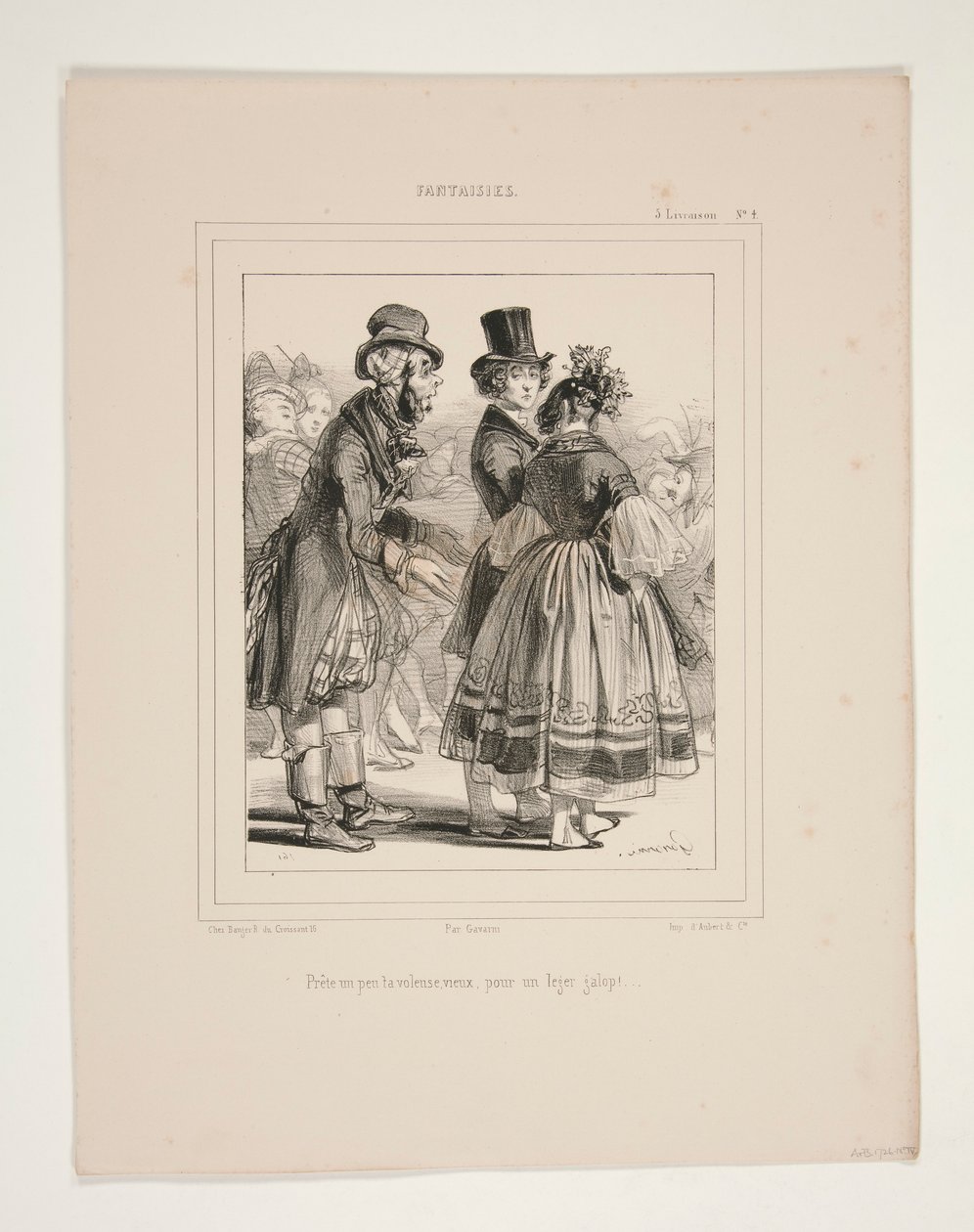 Prete un peu ta voleuse, vieux, pour un leger galop da Paul Gavarni