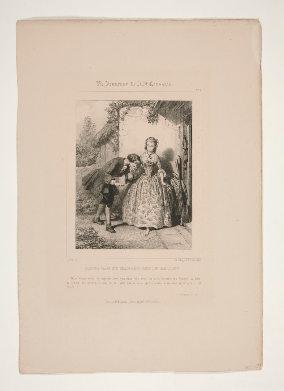 Rousseau e Mademoiselle Galley da Paul Gavarni