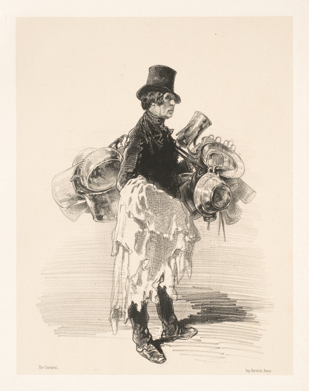 Venditore di pentole (Marchand de casseroles) da Paul Gavarni