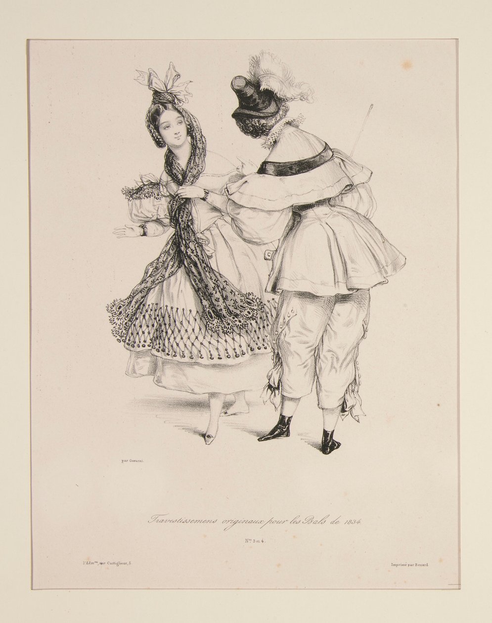 Travestimenti originali per i balli del 1834. N. 3 e 4 da Paul Gavarni