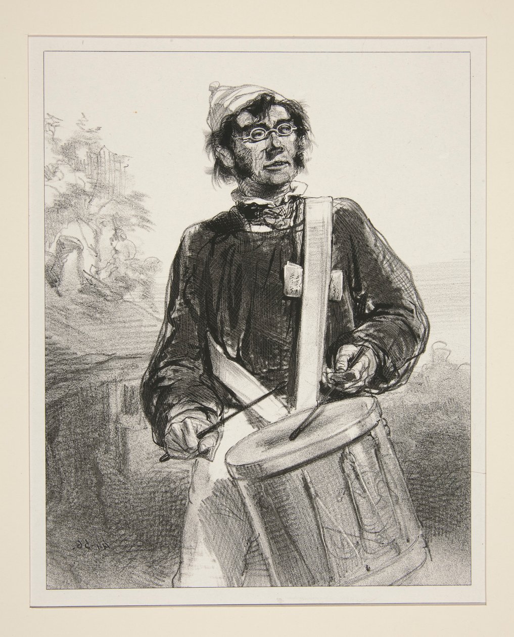 Tamburo del villaggio da Paul Gavarni