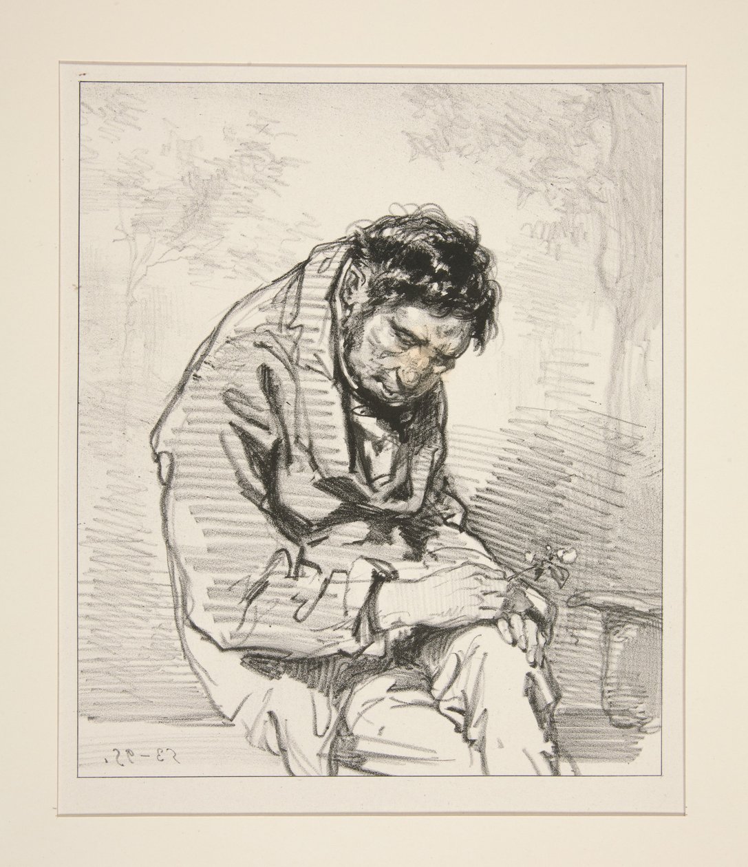 Un amante delle Muse. da Paul Gavarni