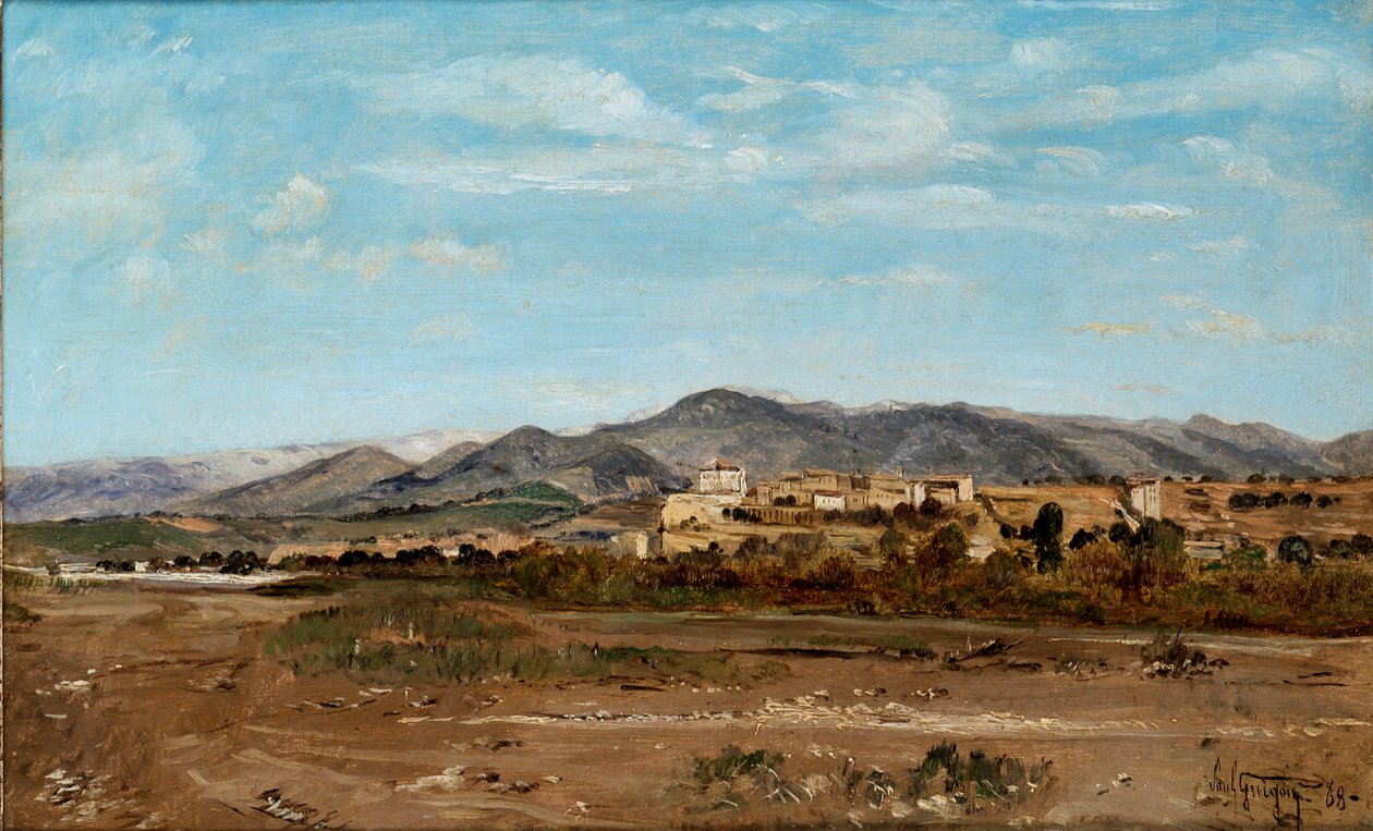 Villaggio di Lauris, nel Vaucluse sulle rive del fiume Durance da Paul Guigou