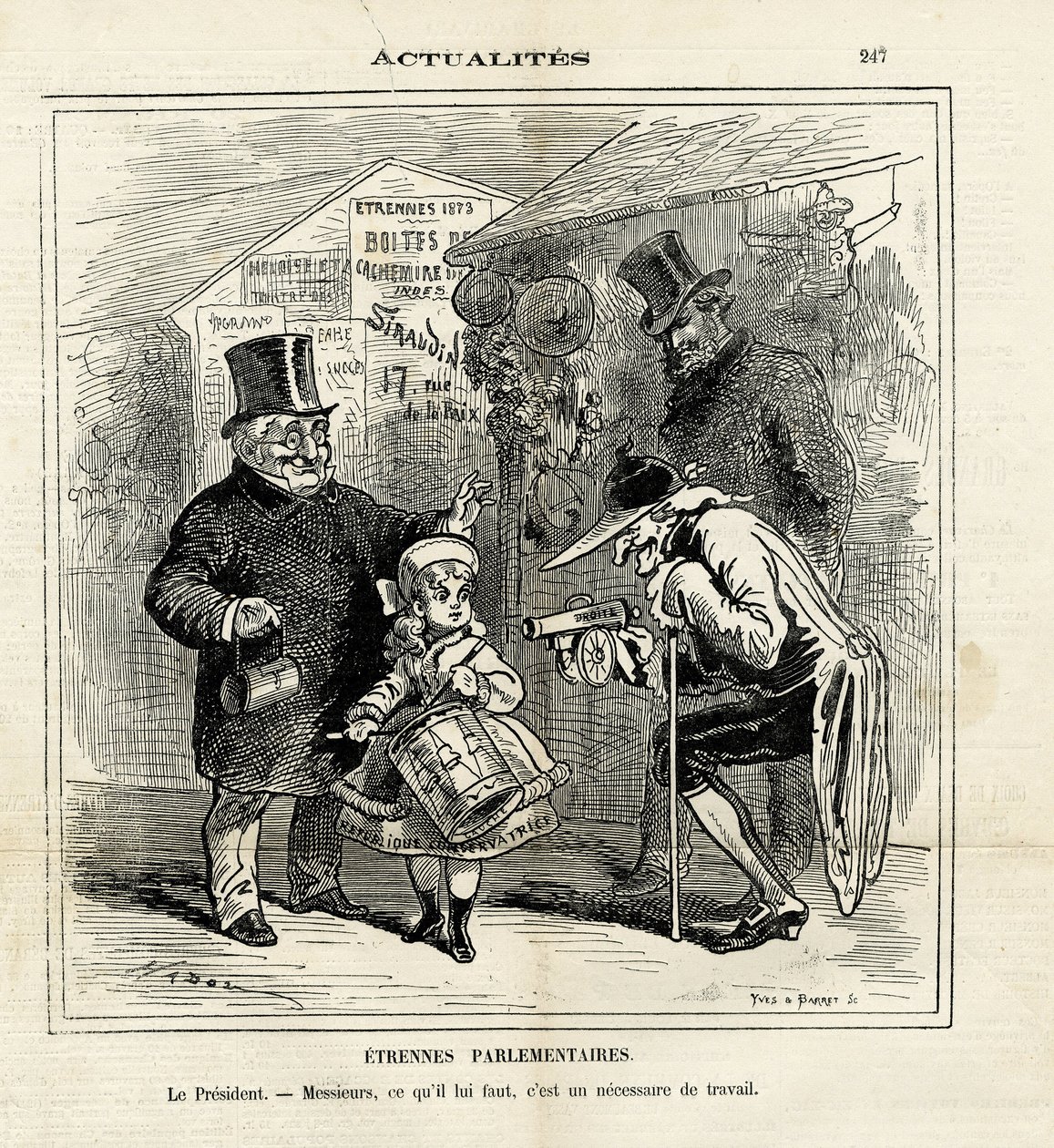 Illustrazione di Hadol (1835-1875) in Le Charivari da Paul Hadol