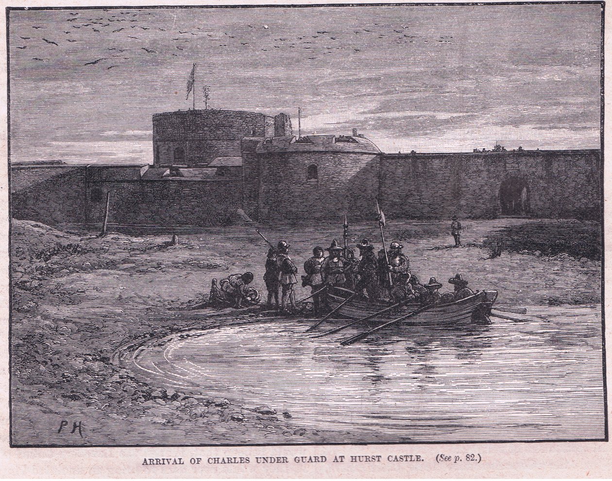 Arrivo di Carlo I sotto scorta a Hurst Castle AD 1648 da Paul Hardy