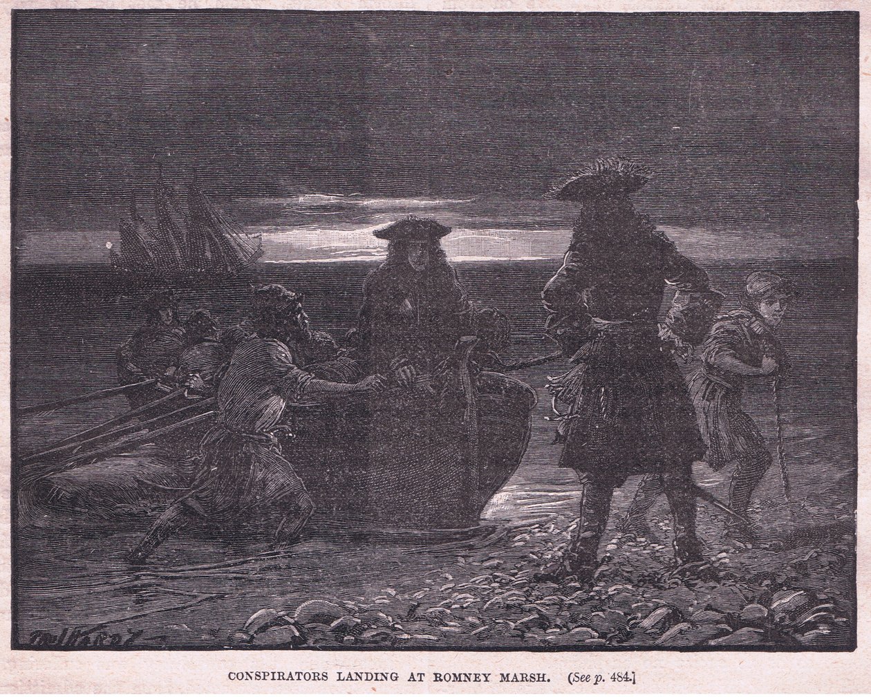 Cospiratori che Sbarcano a Romney Marsh AD 1696 da Paul Hardy