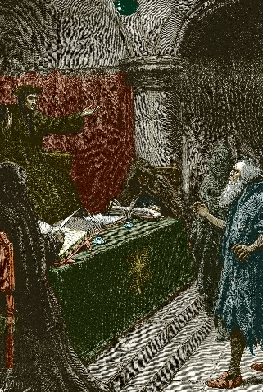 Inquisizione ed Espulsione degli Ebrei di Spagna: un Ebreo Spagnolo davanti al Grande Inquisitore intorno al 1492 al momento della pubblicazione del Decreto dell