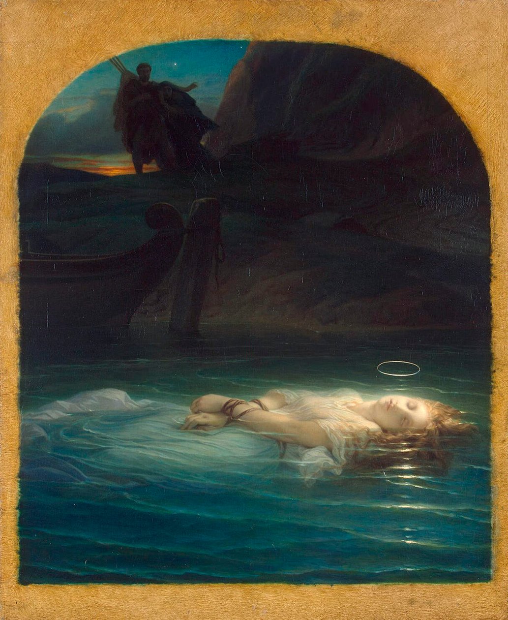 Martire cristiano annegato nel Tevere durante il regno di Diocleziano, 1853 da Paul Delaroche