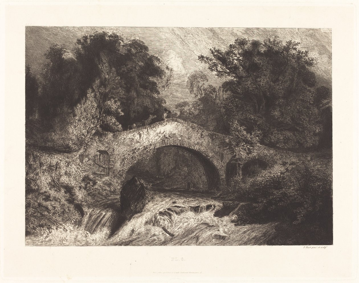 Un ponte in Alvernia da Paul Huet